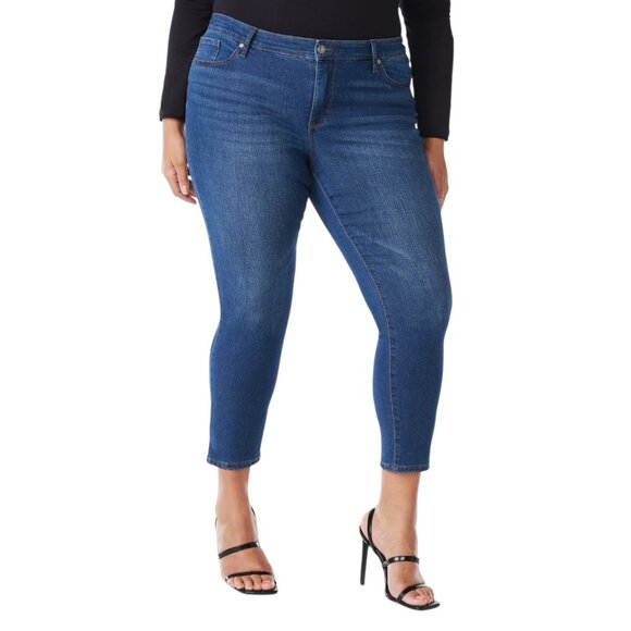 Sofia by Sofia Vergara Denim - Sofia Vergara Curvy Skinny Ankle High Rise Cropped Jeans Women's Size 18W Blue